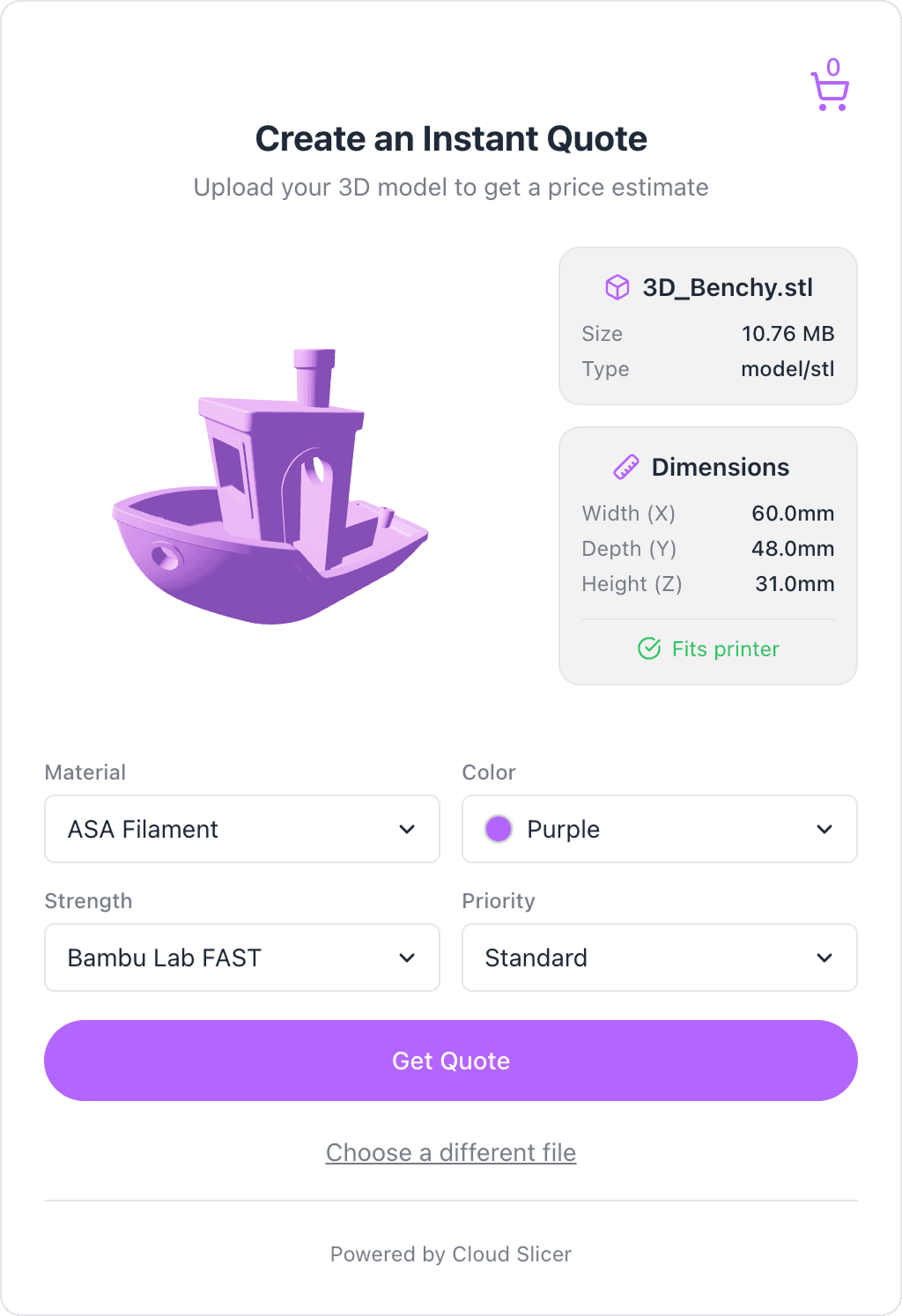 Cloud Slicer Widget Step 2