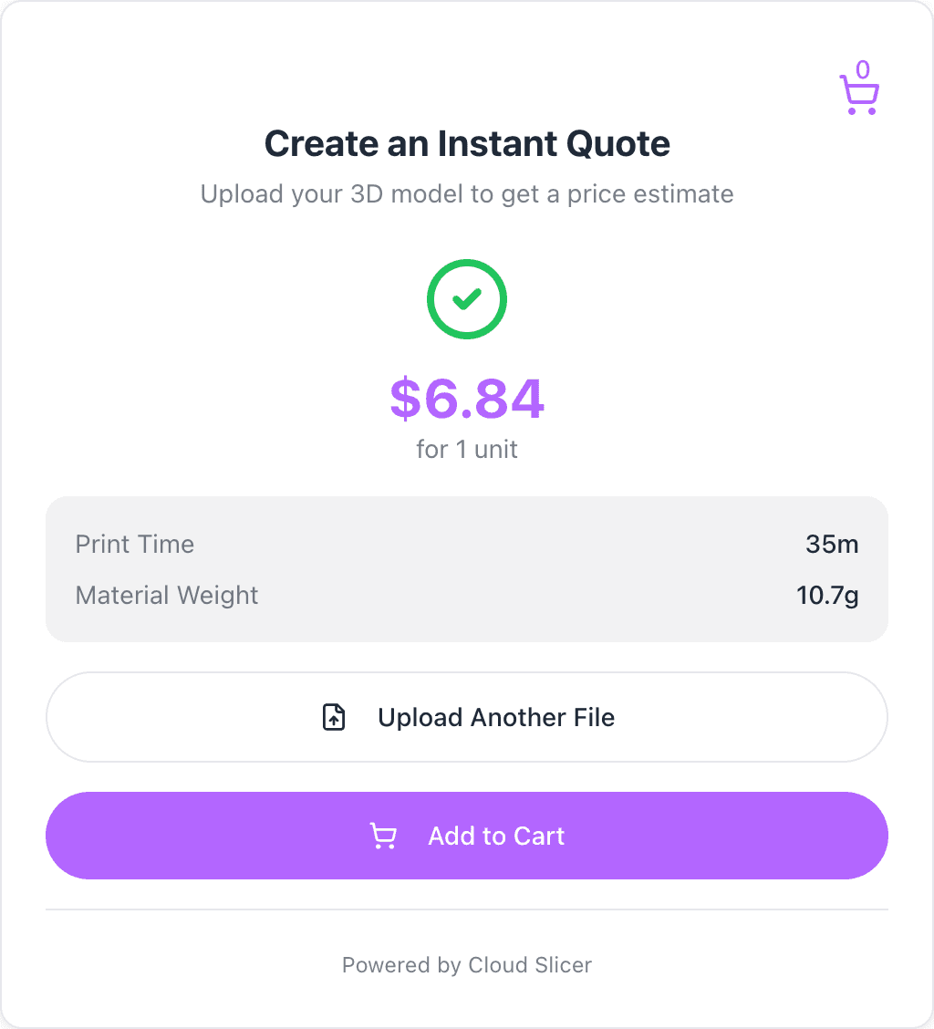 Cloud Slicer Widget Step 3